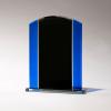 Clear Glass with Blue & Black Back, 6.5" wide x 8.375" tall x 1.5" deep