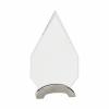 9.25" Glass Diamond Award, diamond Platinum Glass with Full Metal B, 4.75" wide x 9.25" tall x 1.5" deep