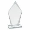 Clear Glass Diamond, 7.5" tall x 3.75" wide x 1.75" deep