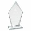 Clear Glass Diamond, 7.5" tall x 3.75" wide x 1.75" deep